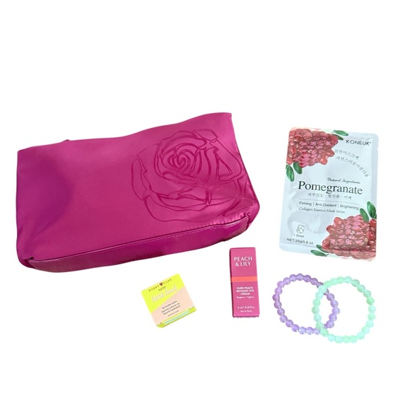 Lancome Satin Cosmetic Bag Bundle